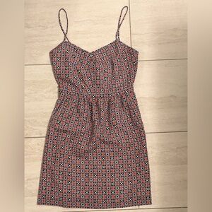 Sleeveless Printed Spaghetti-Strap Dress